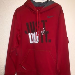 Red Nike sweater, therma fit